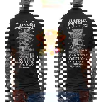 Apparently I Have An Attitude Who Knew Highland Cow Print Men's T-shirt Back Print - Monsterry