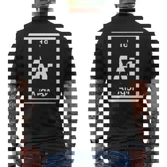 Argon Ar 元素周期表 サイエンスギフト メンズTシャツ バックプリント - Kawaiitshirt
