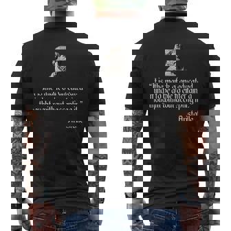 Aristotle On An Educated Mind Aristotle Philosophy Men's T-shirt Back Print | Mazezy