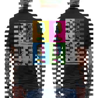 Arte Pop Micrófono Amantes Y Artistas De La Música Camiseta Hombre Estampado Espalda - Regaloses