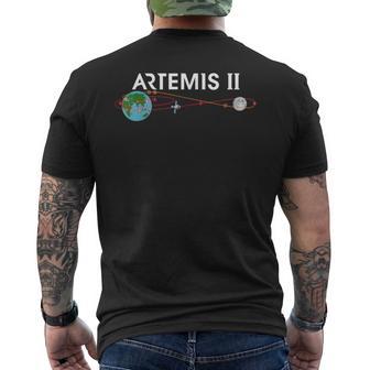Artemis 2 Route Map Sls Rocket Launch Mission To The Moon Men's T-shirt Back Print - Thegiftio UK