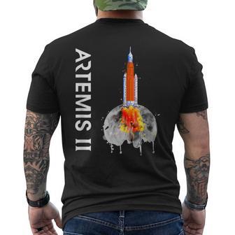 Artemis 2 Sls Rocket Launch Mission To The Moon And Beyond Men's T-shirt Back Print - Thegiftio UK