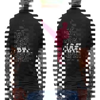 Arti Marziali Di Karate Mangia Dormire Karatè Ripetere T-shirt da uomo con stampa posteriore - Novitaregali