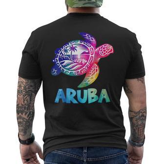 Aruba 2025 Turtle Tie Dye Summer Vacation Souvenir Men's T-shirt Back Print | Seseable UK