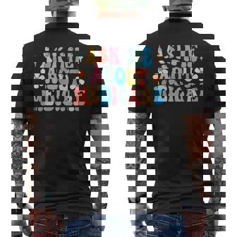 Ask Me About Medicare Insurance Agent Broker Sales Marketing Men's Back Print T-Shirt | Mazezy