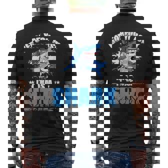 Before You Ask It Was A Shark Ampu Amputation Recovery Men's T-shirt Back Print - Thegiftio