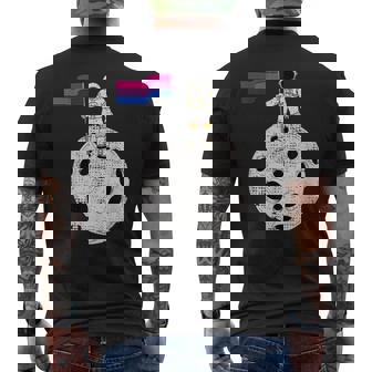 Astronauta Bisexual En La Luna Bandera Bi Pride Camiseta Hombre Estampado Espalda - Regaloses