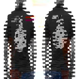 Astronauta Lesbiana En La Luna Bandera Lesbiana Camiseta Hombre Estampado Espalda - Regaloses