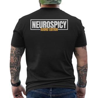 Audhd Awareness Adhd & Autism Awareness Neurospicy Men's T-shirt Back Print - Thegiftio