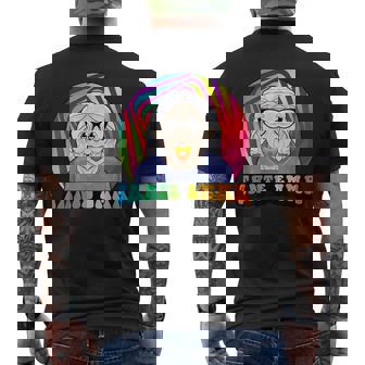 Aunt Emma Techno Hardtekk Acid Raver Breakcore Cybergrind Men's Back Print T-Shirt | Mazezy