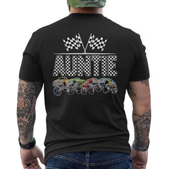 Auntie Retro Monster Truck Family Birthday Matching Men's T-shirt Back Print - Thegiftio UK