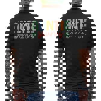 Auntie Saurus Rex Dinosaur Birthday Squad Crew Family Men's T-shirt Back Print - Monsterry