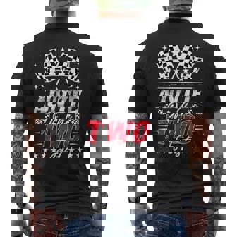 Auntie Of The Two Fast Second Birthday Racing Car Family Men's T-shirt Back Print | Seseable UK