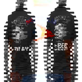 Australia Soccer Australian Rules Football Men's Back Print T-Shirt | Mazezy