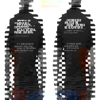 Australian Rules Football Crazy Fans Definition Men's Back Print T-Shirt | Mazezy