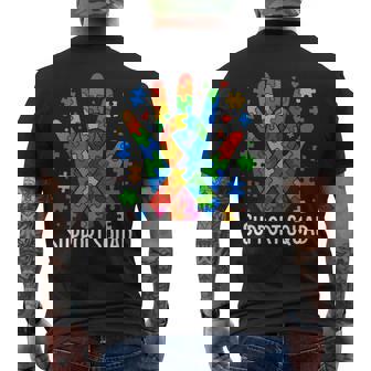 Autism Awareness Autism Support Squad Men's T-shirt Back Print - Monsterry