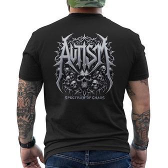 Autism Proud Autistic Af Death Metal Neurodivergent Men's T-shirt Back Print - Thegiftio UK