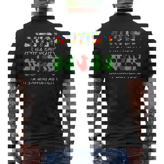 Autismus Ist Es Nicht Behinderung Andere Fähigkeit Lustige T-Shirt mit Rückendruck - Seseable