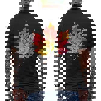 Automne Feuille Feuille D'érable Coloré Automne Cottage Cozy T-shirt imprimé au dos - Cadeauxyz