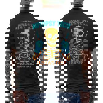 Autopsy Tech Skeleton Elbows Deep Pathology Men's T-shirt Back Print - Monsterry