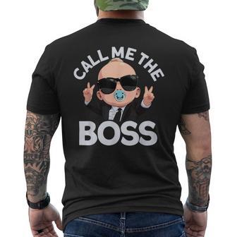 Baby Boss Llámame Jefe Como Un Jefe Niños Camiseta Hombre Estampado Espalda - Regaloses