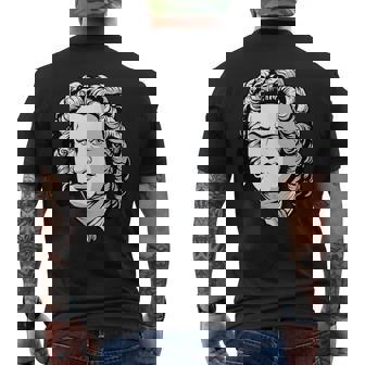 Bach German Musician Instrumental Composer Music Graphic Men's Back Print T-Shirt | Mazezy