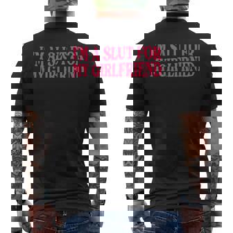 On Back I'm A Slut For My Girlfriend Couple Men's T-shirt Back Print | Seseable FR