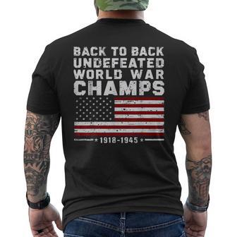 Back To Back Undefeated World War Champs 4Th Of July Men's T-shirt Back Print - Thegiftio UK