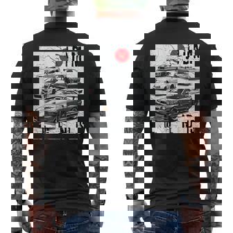 Backprint Distress Jdm Legends Race Cars Japanese Flag Men's T-shirt Back Print | Seseable FR