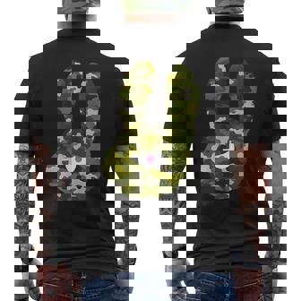 Badうさぎ星人 グリーン迷彩 メンズTシャツ バックプリント - Kawaiitshirt