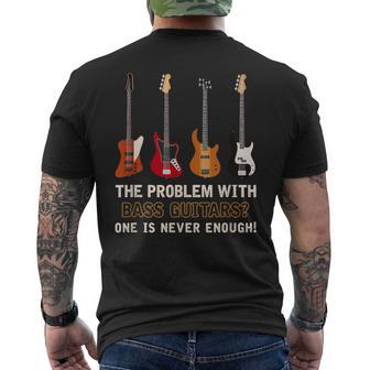 Bajista Instrumento Musical Rock Música Bajo Eléctrico Camiseta Hombre Estampado Espalda - Regaloses