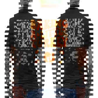 Baking A Little Turkey Thanksgiving Pregnancy Announcement Men's T-shirt Back Print | Mazezy