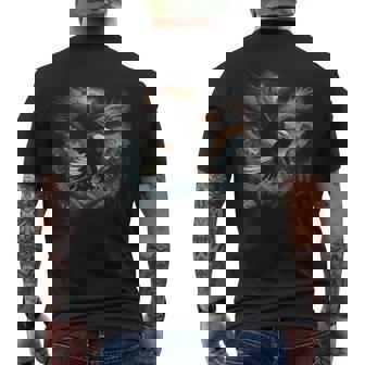 Bald Eagle Flying Across Mountains Forest American Men's T-shirt Back Print | Seseable FR