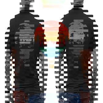 Ballooning Adventure Retro Hot Air Balloon Ride Men's Back Print T-Shirt | Mazezy