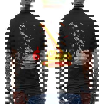 Bambino 7 Compleanno Escavatore E Gru Per Un Bambino Di 6 Anni T-shirt da uomo con stampa posteriore - Novitaregali