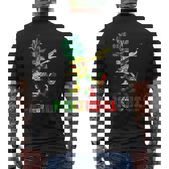 Bandera De Portugal Dabbing Piña Portugal Fútbol Portugal Camiseta Hombre Estampado Espalda - Regaloses