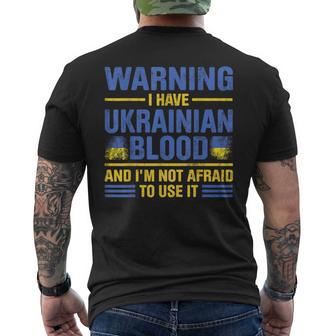 Bandera Ucraniana De Ucrania Con Raíces Ucranianas Camiseta Hombre Estampado Espalda - Regaloses
