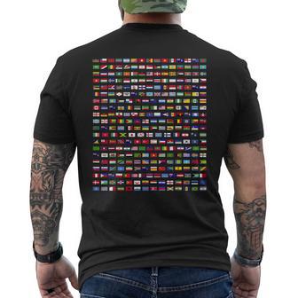 Banderas De Los Países Del Mundo Outfit Diseño Gráfico Camiseta Hombre Estampado Espalda - Regaloses