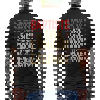 Baptiste Homme Humour Idée Cadeau Humoristique Drôle T-shirt imprimé au dos - Cadeauxyz