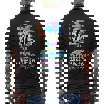 Baseball 10 Years Old Since 2016 Ice Cream 10Th Birthday Boy Men's T-shirt Back Print - Monsterry