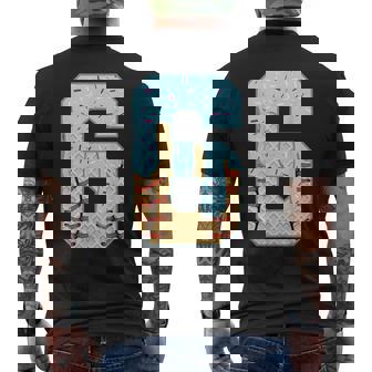 Baseball Drip 6 Year Old Ice Cream Drip Boys 6Th Birthday Men's T-shirt Back Print | Seseable UK