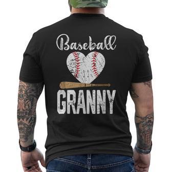 Baseball Heart Cute Granny Baseball Player Men's T-shirt Back Print - Thegiftio UK