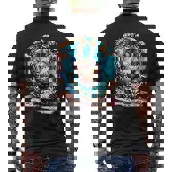 Baseball Lifestyle Apparel Youth Baseball Drip Ice Cream Men's T-shirt Back Print - Monsterry