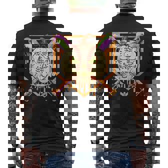 Baseball Pumpkin Halloween Baseball Drip Spooky Halloween Men's T-shirt Back Print | Seseable UK