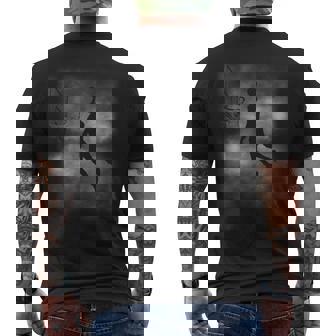 Basketball Dunk Silhouette Sportswear Slam Vision Men's T-shirt Back Print - Monsterry