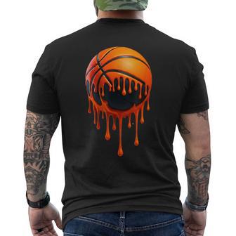 Basketball Ice Cream Drip Sport Bball Men's T-shirt Back Print - Thegiftio UK