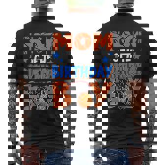 Basketball Mom Of The Birthday Boy Family Matching Men's T-shirt Back Print | Seseable CA