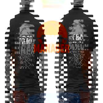 Basketball Team Manager Sports Game Lovers Men's T-shirt Back Print - Monsterry