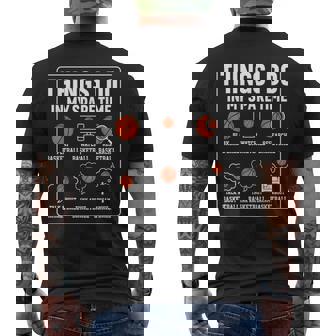 Basketball Things I Do In My Spare Time Player Sports Lover Men's T-shirt Back Print | Mazezy