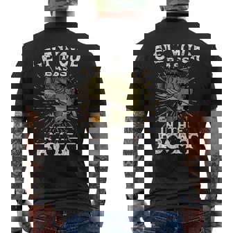 Bass Fishing Angling Fisherman Sport Fish Men's Back Print T-Shirt | Mazezy